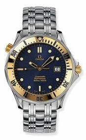 Omega Seamaster Diver 300M Quartz 41 Stainless Steel / Yellow Gold / Blue / Bracelet 2442.80.00 (24428000)